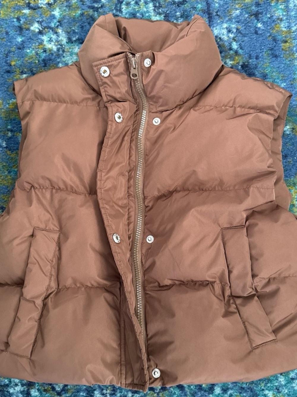 Dazy Small Brown Puffer Vest